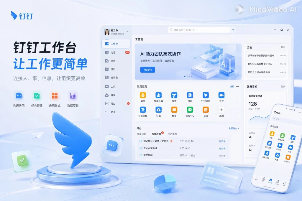 钉钉网页版相关产品页面示意图